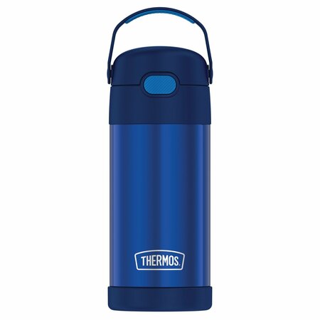 THERMOS 12-Ounce FUNtainer Vacuum-Insulated Stainless Steel Bottle Navy F4100NY6
